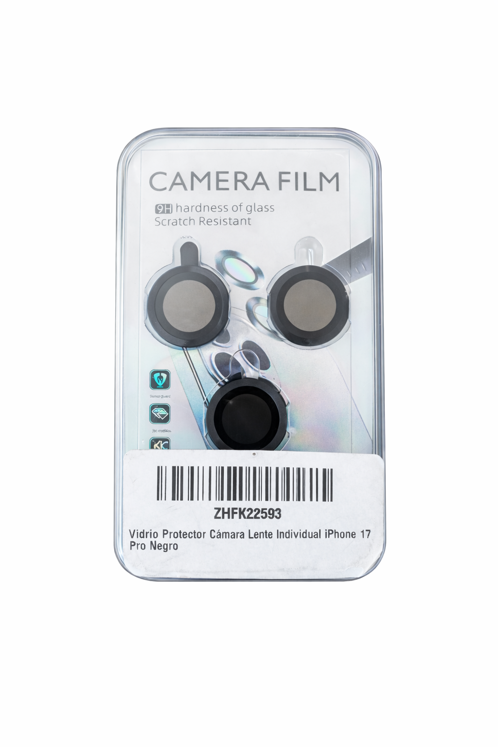 Lentes Protectores de Camaras Celulares  iPhone 17 Pro Negro