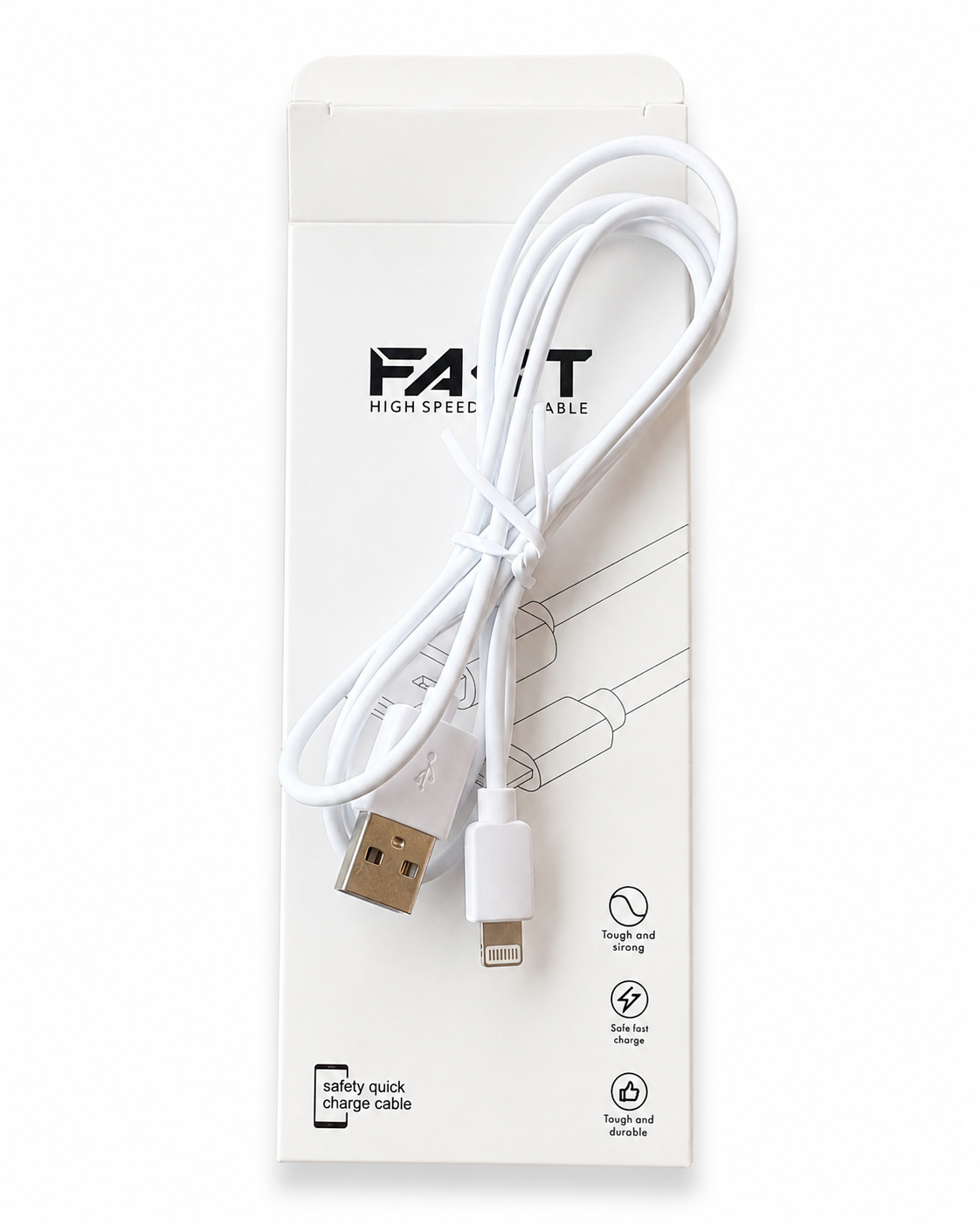 Cable USB-LIGHTNING PVC Blanco