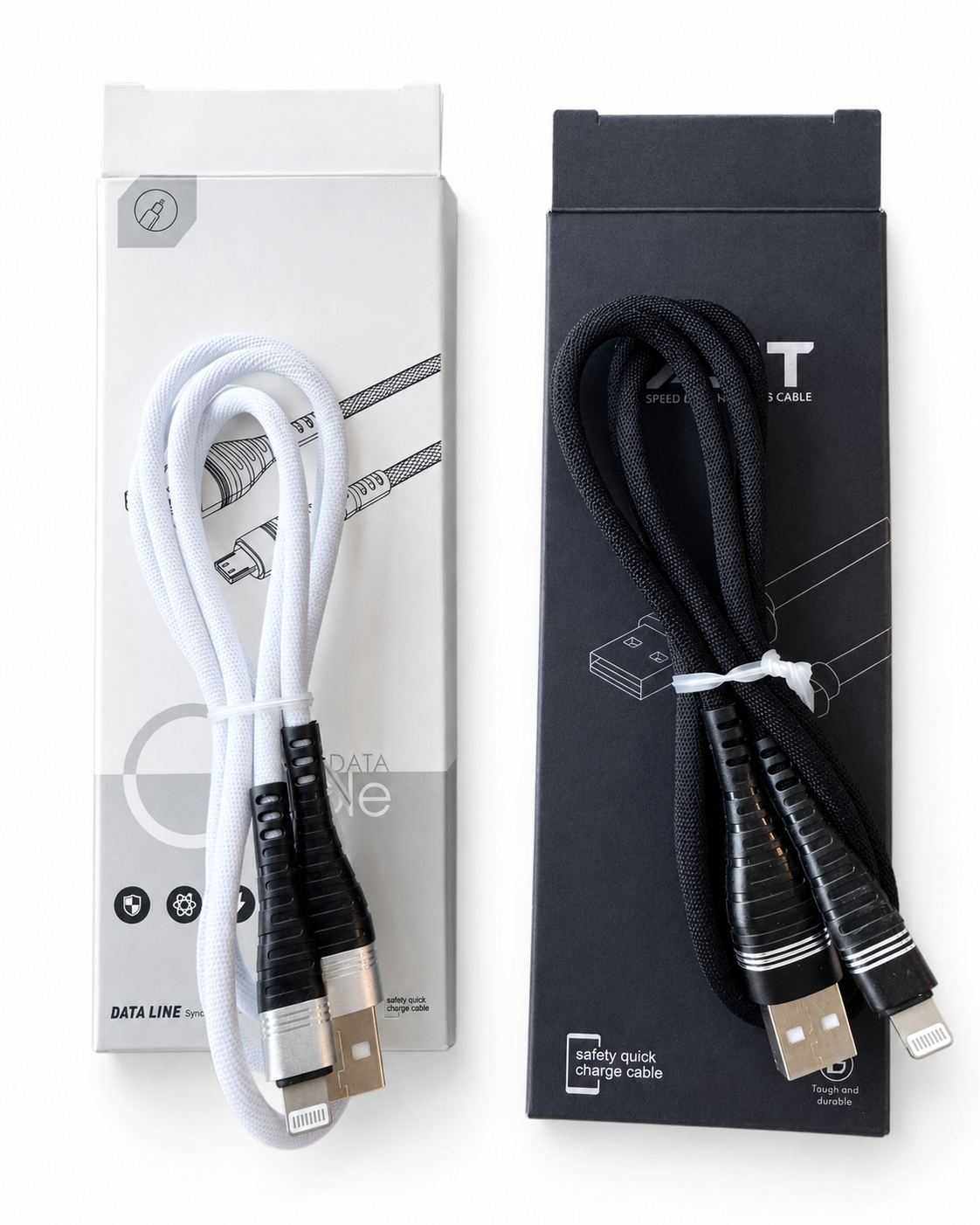 Cable USB-LIGHTNING Trenzado Blanco