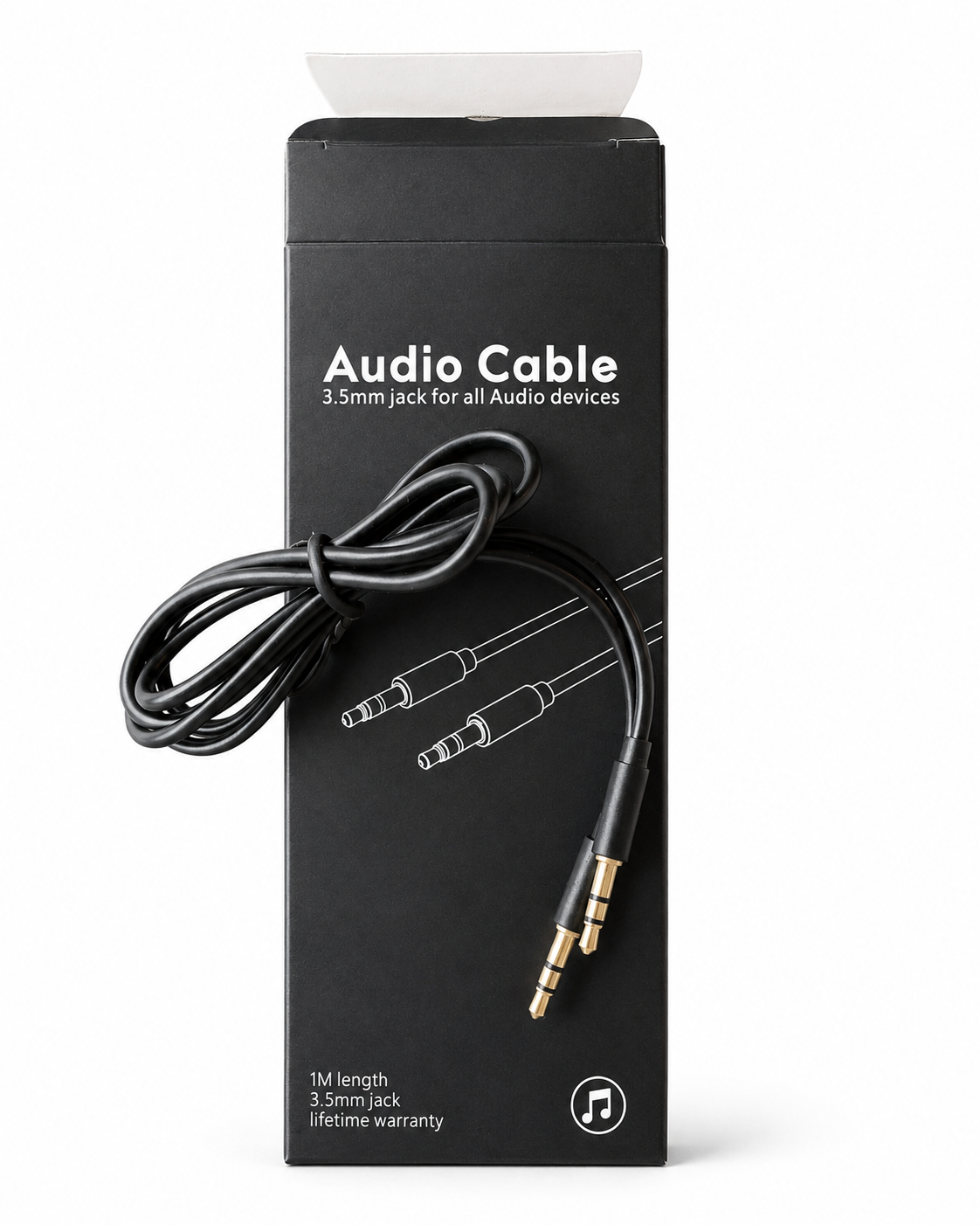 Cable AUXILIAR Negro PVC