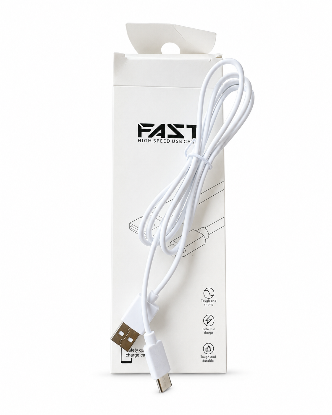 Cable USB-C PVC Blanco