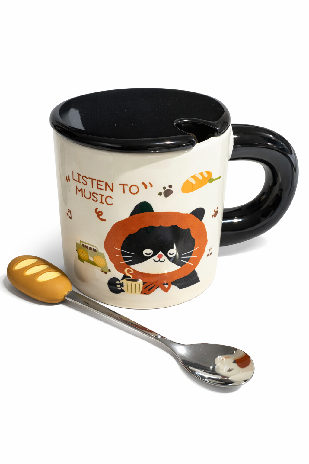 Taza Desayuno Grande Tapa y Cuchara